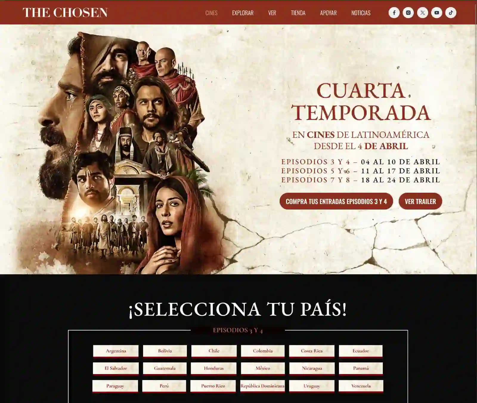 the chosen temporada 4 donde ver salas de cine latinoamerica